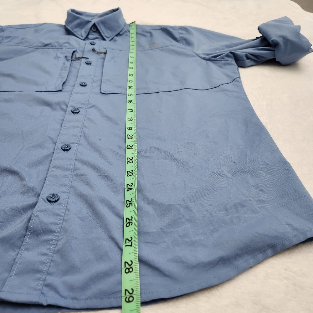 L.L. BEAN Men's‎ Long Sleeve Vented Tropicwear Outdoor Shirt Large Blue Neutral - Picture 7 of 14